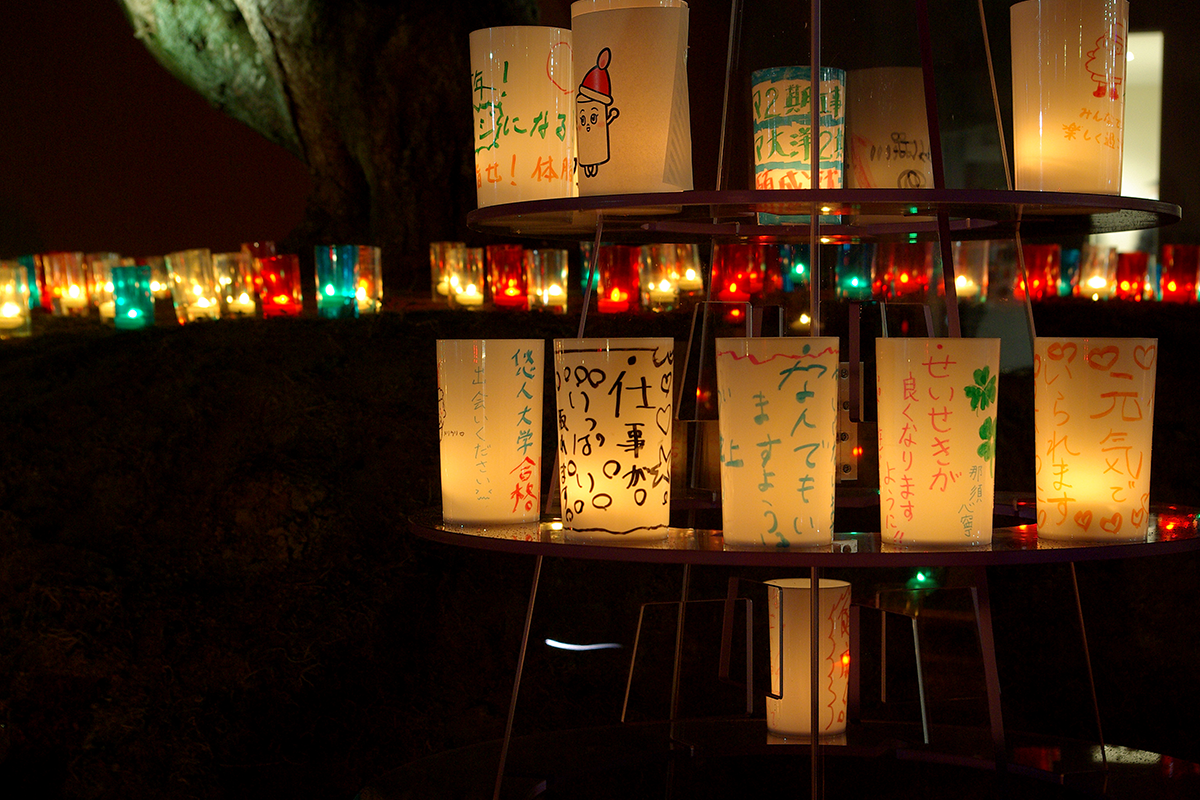 メッセージキャンドルの様子